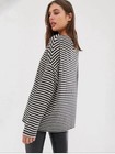 Allsaints Rita Relaxed Fit Striped T-shirt Sz M