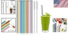 8 Pcs Reusable Glass Straws  8 x8mm Eco-friendly Drinking Straws For Smoothies 