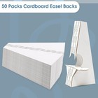 50 Pack Self-adhesive Cardboard Easel Backs 5-15 Inch Double Wing Stand