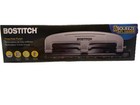 Bostitch Three-hole Punch 12-sheet Ez Squeeze 9 32  Holes 3 Hole Punch Silver
