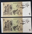 Australia  1 Paper Note      Aunc unc     Bsv   Btk Prefix