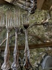 1847 Rogers Bros Vintage Grape Set Of 10 Silverplate Dinner Forks