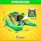 Commercial Inflatable Bounce House Tropical Double Water Slide Combo With Blower