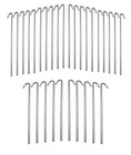 9 Inch 30-piece Galvanized Steel Tent Pegs-garden Stakes  Silver Steel