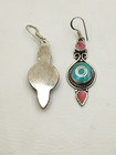 Women s 1920s Vintage Navajo Native American Silver Antique Earrings Handmade