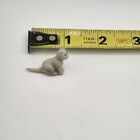Handmade Miniature Cat Figurine Gray Blue Ears Small Kitten Animal Figure 2 Inch