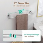 Ushower 4pc Polished Chrome Bathroom Hardware Set 18  Towel Bar Sus304 Stainless