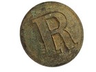 Excavated Confederate  r  Rifleman Coat Button Recovered From Grand Ecore