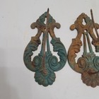 Lot Of 5 Vintage Cast Iron Receipt Ticket Holders  4 Wall Mount   1 Desk Spike 