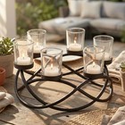 Seraphic Iron Round Table Decor Centerpiece Decorations Candle Holder For Wed   