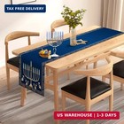 Hanukkah Table Runner Chanukah Menorah Star Of David Jewish Festival Holiday Par