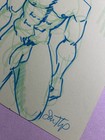 Nude Male Drawing- Original Fine Art- Direct From   Signed By Artist