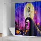 Christmas Shower Curtain Sets Waterproof Decor 12 Hooks 71x71 Inch 4 Pcs Kit