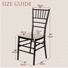 Set Of 4 Pieces Black Stackable Chiavari Chairs  for Wedding Banquet Party 