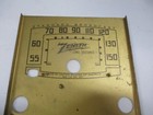 Vintage Zenith Radio   Station Graphic Brass Faceplate