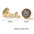 Round Fashion Men Cufflinks 1 Pair Of Shirt Suit Cuff Links Jewelry Rhinestone