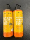2x African Black Soap Shea Butter 16 Oz Unscented Detoxifying Liquid Soap