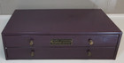 Vintage Watchmaker 2 Drawer Metal Parts Crystal Storage Cabinet Electro Seal  58