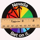 Nevada Bet On It Rainbow Roulette Sticker Vtg 3-3 8  Non Waterproof Decal Arrows