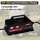 36v 18a Golf Cart Battery Charger For Ezgo Txt D Plug Lead Acid Fast Charging