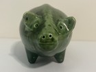 Workum Frisian Earthenware Green Glaze Piggy Bank De Boer Netherlands Htf