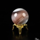 Gemstone 0 8  Mozambique Agate Hand Carved Crystal Ball sphere  Crystal Healing