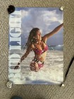 Vintage Bud Light Poster Sexy Girl Swimsuit Model 1990