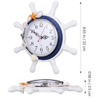 Nautical Steering Wheel Wall Clock Mediterranean Ships Wheel Decor Boat
