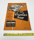Vintage 1952 Craftsman Power Tool Handbook Circular Saw Manual Sears 32pgs