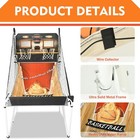 Foldable 4-player Basketball Arcade Game Electronic Scoreboard 8 Game Options