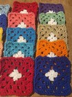 Lot 20-5    Handcrochet Granny Square hats scarf phone purse  Add A Splash Ofcolor