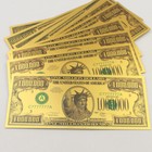 Wholesale 50 Pcs Statue Of Liberty   1 Million Dollar Golden Crafts Banknotes