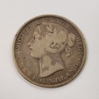 1872 20c Canada Newfoundland Twenty Cents Silver  1402 Asw - Vg f - Km4 - Q5128