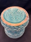 Early Vintage Mccoy Green Diamond And Leaf Band Planter flower Pot