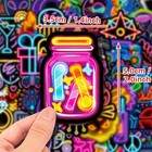 50pcs Waterproof Vinyl Stickers Variety Neon Style Luggage Phone Laptop Fridge