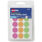 Color-coding Removable Labels  3 4 Inch Round Labels  Assorted Neon 315 Labels