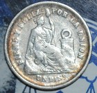 Peru 1 Dinero 1866 Y b j     b283