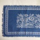 Haller Textilwerk Textiles Table Runner Blue Cornflower Vintage Austria 34x13