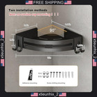 Corner Shower Shelf With Razor Holder Adhesive Or Drilling Mount Black