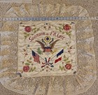 Ww1 Rare Unique Silk Partiotic Pillow Case