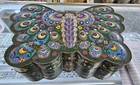 Antique Large Chinese Cloisonne Butterfly Box