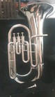 Euphonium 3 Valve Horn Of Pure Brass In Silver Chrome Polish case Box  Free Ship
