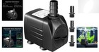 Versatile 550gph Submersible Fountain Pump - Adjustable Flow For Aquatic Spaces