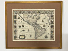 Rare Americae Nova Tabula Map By Willem J  Blaeu  1596   1673 