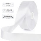 Satin Ribbon White 1-1 2 Inch X 100 Yards Jt012 Jutieuo