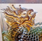 China Dragon Body Signed Tittot Glass Paste Crystal Sculpture Art