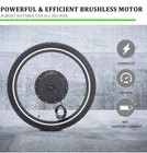 26  48v Rear Wheel Electric Bicycle Motor Conversion Kit Tire 1500w Lcd