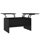Coffee Table White Engineered Wood Medium Height-adjustable Vidaxl