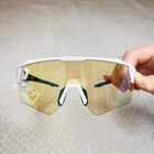 Sport Sunglasses Shield Lens     White Frame Uv Protection For Cycling   Running