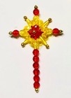 Starburst Crosses Christmas Ornament Bead Kit  4kids2  4-3 8  H Makes 5 New